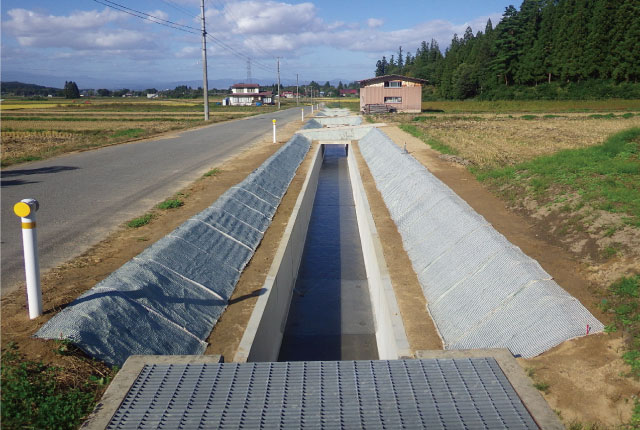 市道李山市布線流雪溝整備工事
